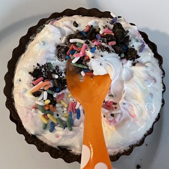 Pie Bar - Son created this chocolate crust, birthday cake with Oreos and sprinkles - Desserts Near Me - Austin, Texas Pie Bar - Son created this chocolate crust, birthday cake with Oreos and sprinkles - Desserts Near Me - Austin, Texas