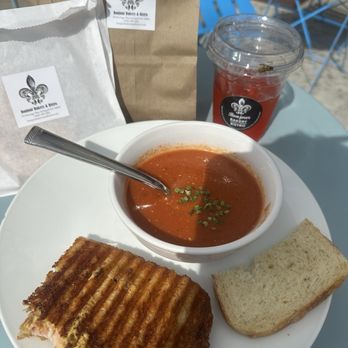 Bonjour Bakery & Bistro - Ham and cheese with tomato soup and goodies to take home. - Bakeries Near Me - Kalispell, Montana Bonjour Bakery & Bistro - Ham and cheese with tomato soup and goodies to take home. - Bakeries Near Me - Kalispell, Montana