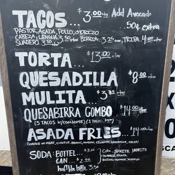 Tacos El Oro - Current menu as of 03/29/23 - Tacos Near Me - Oxnard, California Tacos El Oro - Current menu as of 03/29/23 - Tacos Near Me - Oxnard, California