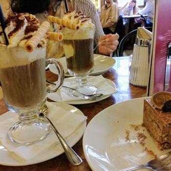 Café Central - Viennese Iced Coffee and a hazelnut nougat cake - Cafes Near Me - Vienna, 9 Café Central - Viennese Iced Coffee and a hazelnut nougat cake - Cafes Near Me - Vienna, 9