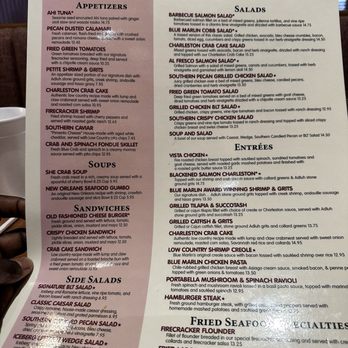 Blue Marlin - Lunch Menu.. - Seafood Near Me - Columbia, South Carolina