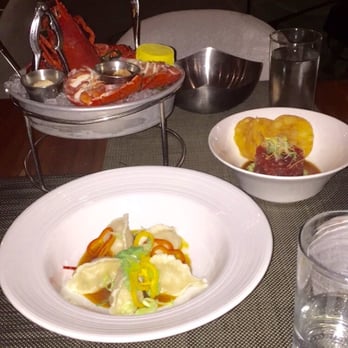 Blue Fin - Lobster cocktail, steamed shrimp dumplings & tuna tartare - Sushi Bars Near Me - New York, New York