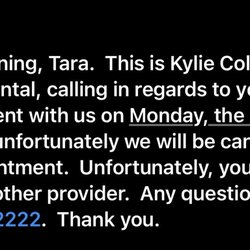 McCue Dental - Canceling my appointment after I wrote a Facebook post about their scheduling issues
