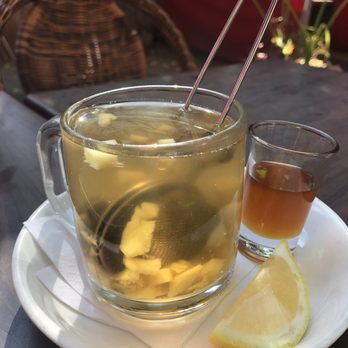 BITES Asian Kitchen + Bar - I told May, my waitress I had a cold and she custom made me real ginger tea with all the fixings- you can see the chunks of ginger! - Japanese Near Me - Chicago, Illinois
