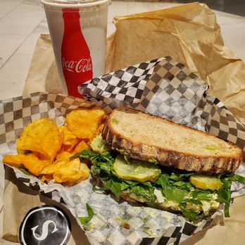 The Study at Hedrick - a sandwich and chips - Salad Near Me - Los Angeles, California