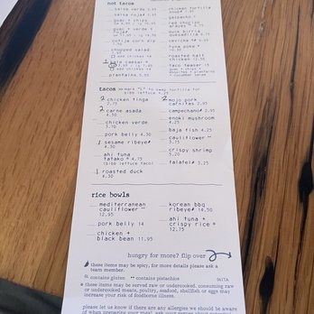 Bartaco - Menu - Tapas/Small Plates Near Me - Port Chester, New York