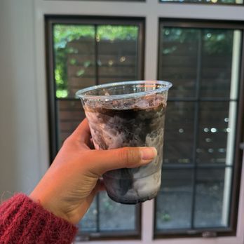 Sue's Gallery Cafe - charcoal latte - Desserts Near Me - Saratoga, California Sue's Gallery Cafe - charcoal latte - Desserts Near Me - Saratoga, California