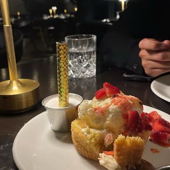 BLVD Steak - Complementary bread pudding for a birthday. - Steakhouses Near Me - Sherman Oaks, California BLVD Steak - Complementary bread pudding for a birthday. - Steakhouses Near Me - Sherman Oaks, California