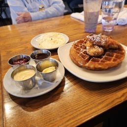 Strawberry Cornbread Waffle