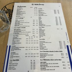 The Hideaway - Menu