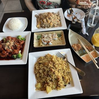 Eastern Palace - Mango friend rice with beef and pineapple fried rice with pork,general tos chicken with white rice and coconut shrimp ,Shrimp Tempura Roll - Sushi Bars Near Me - Lancaster, Pennsylvania