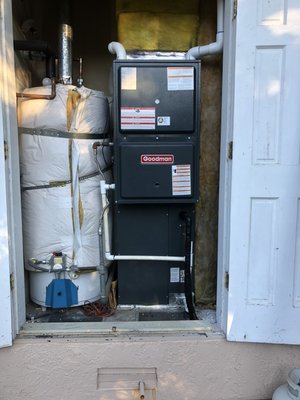 Full System Upgrade - This change out was imminent. The cracked heat exchanger left the home owner with no other choice but to change the furnace out. They made a great choice by not only upgrading from an 80% efficiency to a 96% efficiency condensing unit. But, also going with the top of the line 2-stage with variable ECM motor. The home now heats twice as fast with half the utility costs! Give us a call if you think your system is having an issue, or you are tired of those outrageous utility bills. Full System Upgrade - This change out was imminent. The cracked heat exchanger left the home owner with no other choice but to change the furnace out. They made a great choice by not only upgrading from an 80% efficiency to a 96% efficiency condensing unit. But, also going with the top of the line 2-stage with variable ECM motor. The home now heats twice as fast with half the utility costs! Give us a call if you think your system is having an issue, or you are tired of those outrageous utility bills.