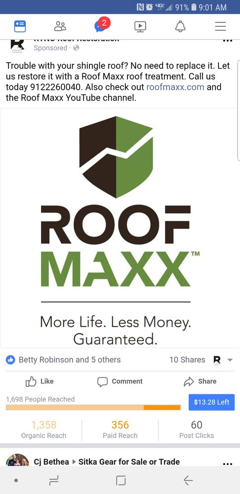 Slide of Ryno Roof Restoration