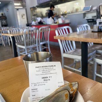 Paik's Noodle - 2 large shells leftover.. - Noodles Near Me - Dublin, California