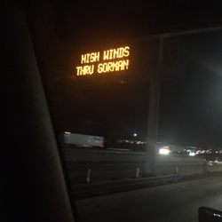 CHP-Castaic Inspection Station - High winds