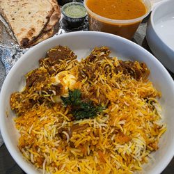 Curry & Grill - Seen here is mutton briyani. The rice is well cooked, the meat is very tender & very well flavored. A must try.