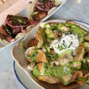 Green Pig Bistro - Crab nachos and pork belly tacos - New American Near Me - Arlington, Virginia Green Pig Bistro - Crab nachos and pork belly tacos - New American Near Me - Arlington, Virginia