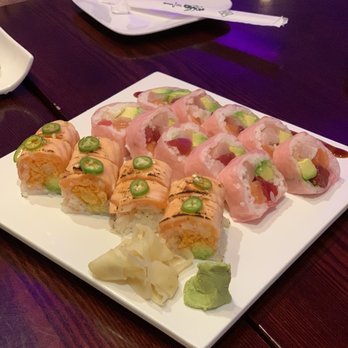 Pink Nori - L to R: Pink Nori Roll (~$14) and Pretty in Pink Roll (~$14). - Japanese Near Me - Astoria, New York