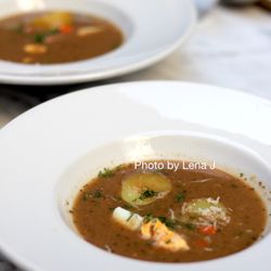 Kogel Mogel - Zalewajka na zakwasie (Polish traditional soup made of fermented rye with buttermilk, potato, egg) (36 zł)