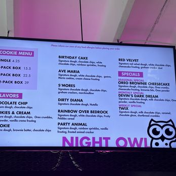 Night Owl Cookies - Desserts Near Me - Miami, Florida Night Owl Cookies - Desserts Near Me - Miami, Florida