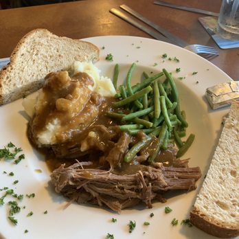 The Olde Triangle Pub - Tuesday special - Pot Roast with mashed potatoes and green beans - Irish Near Me - Wabasha, Minnesota