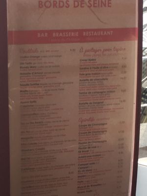 Menu photo 3 Café Bords de Seine Paris, 75 Menu photo 3 Café Bords de Seine Paris, 75