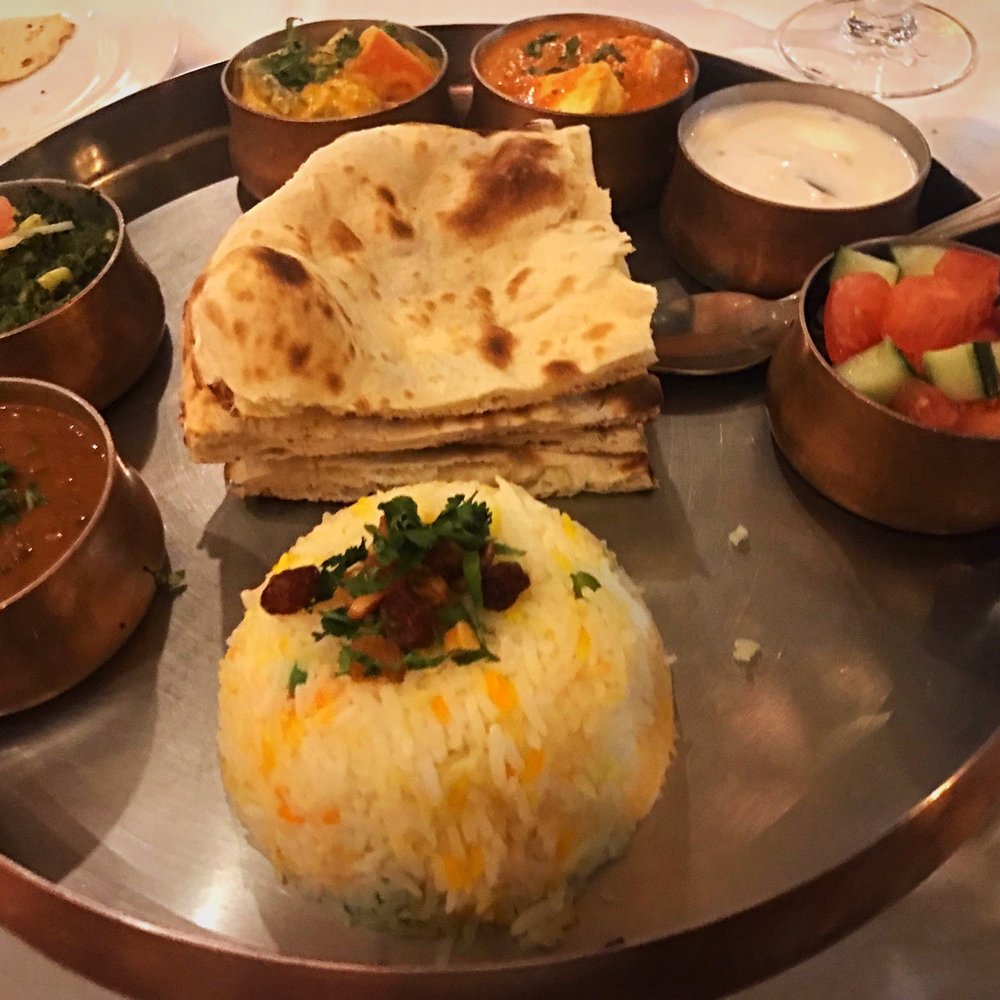 Passage to India - Main course for Begumi Khazana (vegetarian platter). Amazing!! - Indian Near Me - Bethesda, Maryland Passage to India - Main course for Begumi Khazana (vegetarian platter). Amazing!! - Indian Near Me - Bethesda, Maryland