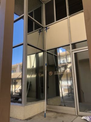 Installation of Mirror/ Reflective Tint for a Church - Customer provided the materials, we installed all windows pictured.