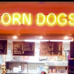 Corn Dogs Etc - Corn dogs 
Cheese on a Stick
Nachos 
Funnel cakes
Fried ice Cream 
Fried snickers