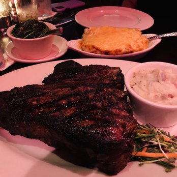 Durant's - Porterhouse Steak, mashed potatoes, sautéed spinach and potatoes au gratin - Steakhouses Near Me - Phoenix, Arizona Durant's - Porterhouse Steak, mashed potatoes, sautéed spinach and potatoes au gratin - Steakhouses Near Me - Phoenix, Arizona