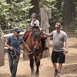 Camp Richardson's Corral - My son riding Bucket