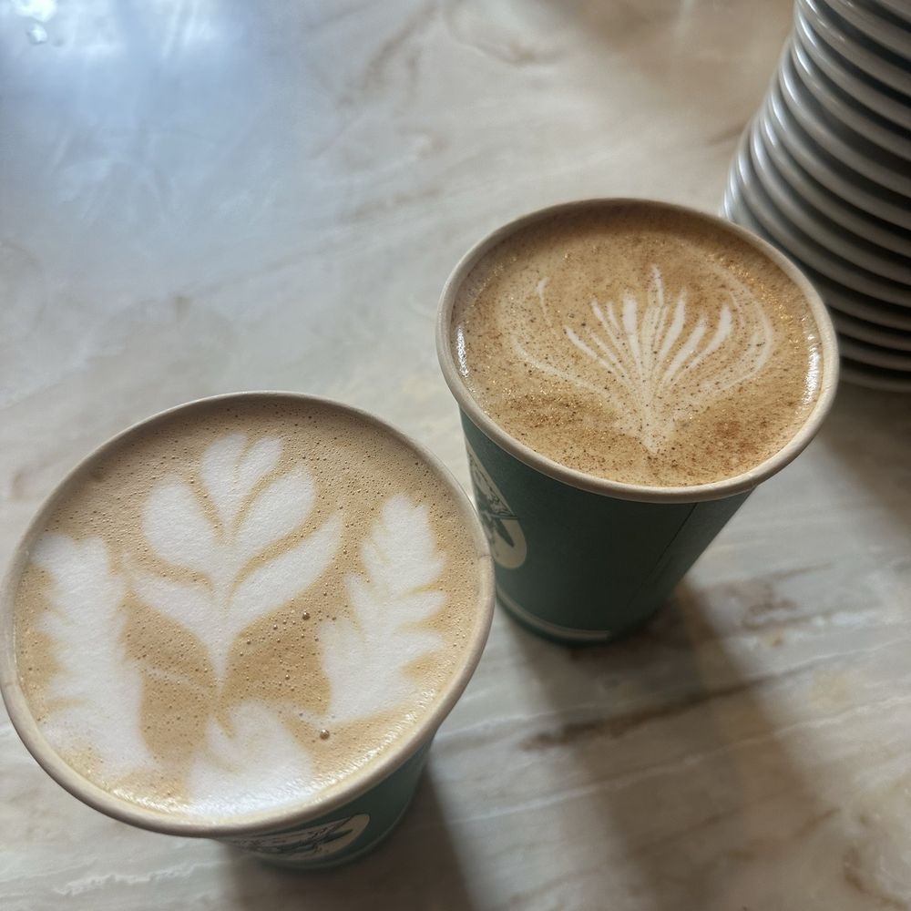 Gold rush latte and Sunday morning latte Gold rush latte and Sunday morning latte