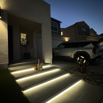 Harmony Design and Build - Widened our steps and added strips lights for a modern and luxurious look - Masonry/Concrete Near Me Harmony Design and Build - Widened our steps and added strips lights for a modern and luxurious look - Masonry/Concrete Near Me