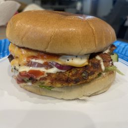 Chicken pati burger