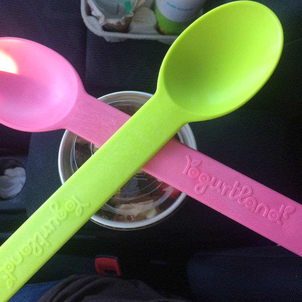 Yogurtland - Donate $3 or more u get this big spoon - Ice Cream & Frozen Yogurt Near Me - Palmdale, California Yogurtland - Donate $3 or more u get this big spoon - Ice Cream & Frozen Yogurt Near Me - Palmdale, California