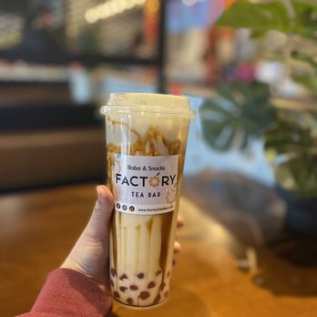 Factory Tea Bar-Westminster - Dirty nom nom with pink boba - Coffee & Tea Near Me - Westminster, California