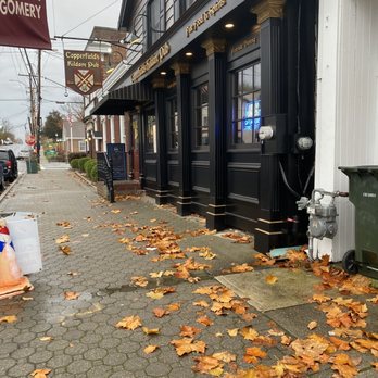 Copperfield's Kildare Pub - leaves on the sidewalk - American Near Me - Montgomery, New York