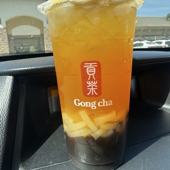 Gong cha - Tulare - QQ Passion Fruit Green Tea - Bubble Tea Near Me - Tulare, California
