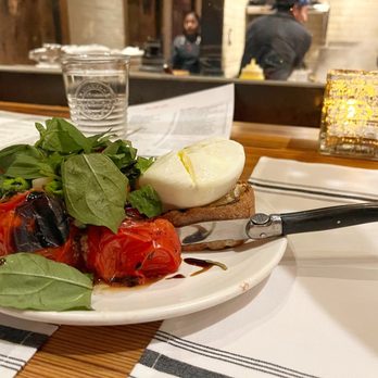 Red Ash - burrata salad with incredible roasted San Marzano tomatoes. - Italian Near Me - Austin, Texas