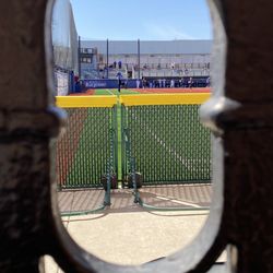 Cacciatore Stadium - Watching through the fence