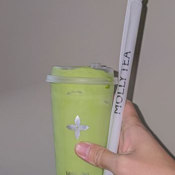 Molly Tea - Premium jasmine matcha milk tea (medium) - Bubble Tea Near Me - Boston, Massachusetts