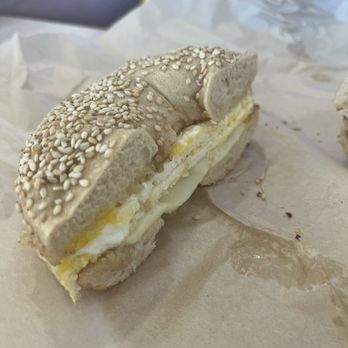 Great Bagel & Bakery - Sesame bagel egg and cheese - Bagels Near Me - Louisville, Kentucky