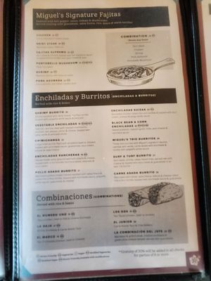 Menu photo 4 Miguel's Cocina San Diego, CA