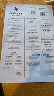 Menu photo 2 The Smoke Shop BBQ Woburn, MA Menu photo 2 The Smoke Shop BBQ Woburn, MA
