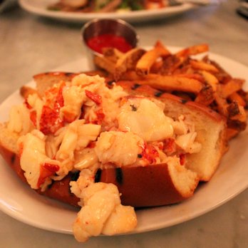 Neptune Oyster - Maine lobster roll, hot with butter - Seafood Near Me - Boston, Massachusetts