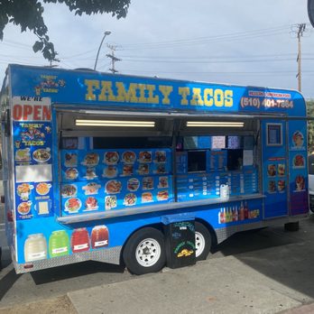 Family Tacos - Full view of side of kiosk... - Mexican Near Me - Oakland, California Family Tacos - Full view of side of kiosk... - Mexican Near Me - Oakland, California