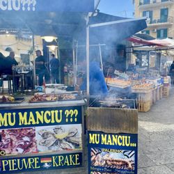Mercato di Capo - Our first stop for seafood at the market