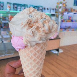 Sugarland Candy & Ice Cream - Salted Carmel truffle and fruity pebble's ice cream