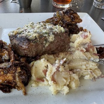 Notions - Filet with potatoes and brussel sprouts - 10 out of 10! Order this!! - Tapas/Small Plates Near Me - Hickory, North Carolina
