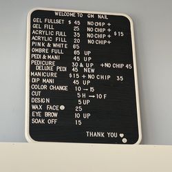 GM Nails - Updated prices 7/14/2022